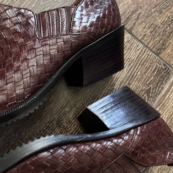 COLE HAAN leather woven brown loafers - Picture 15 of 16